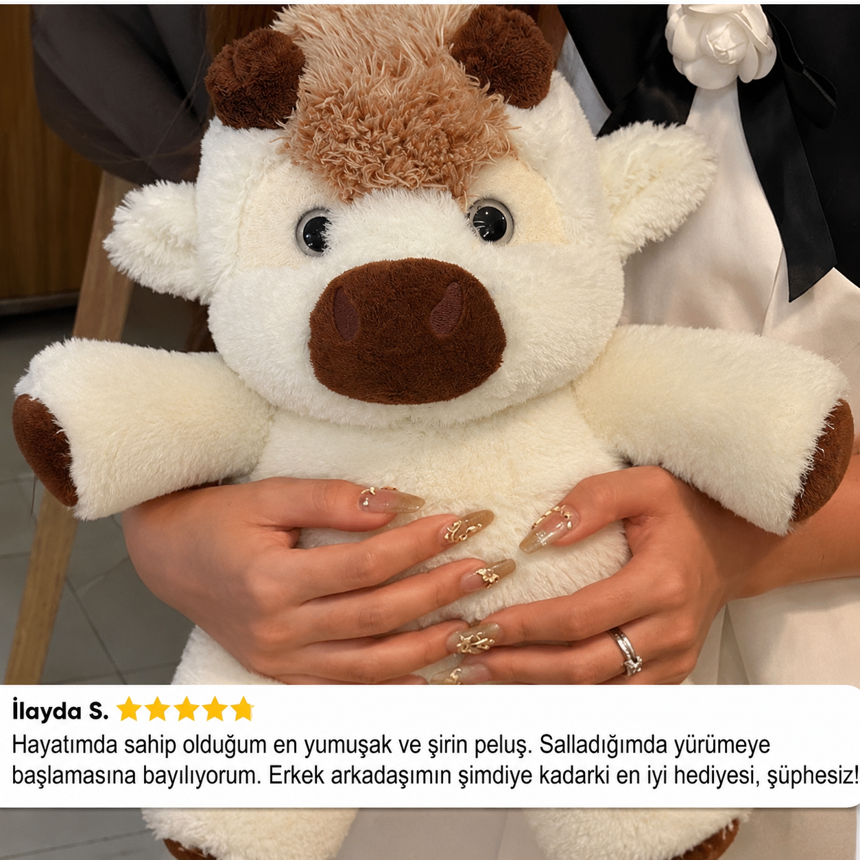 Poti Koşan Peluş İnek Oyuncak