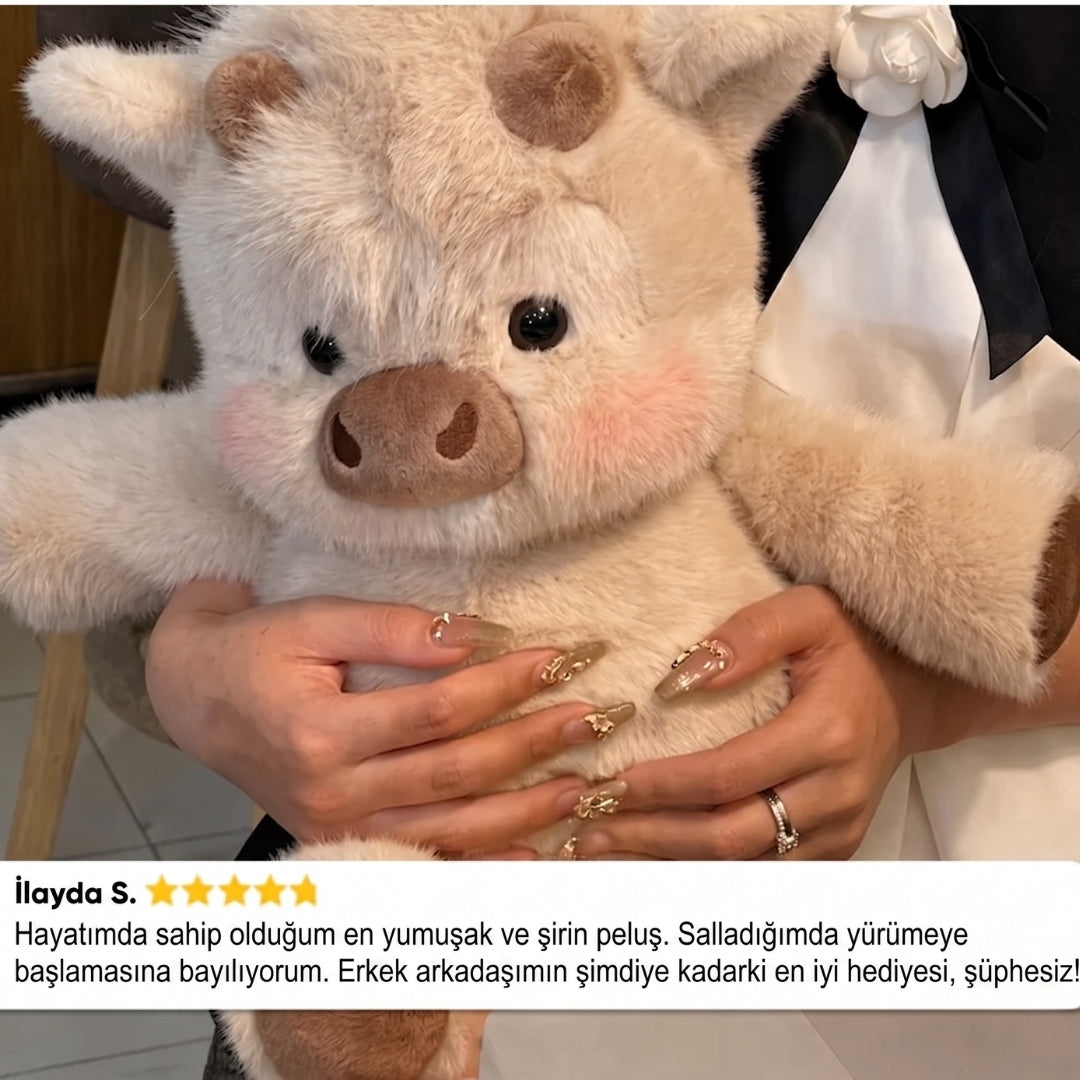 Poti Koşan Peluş İnek Oyuncak