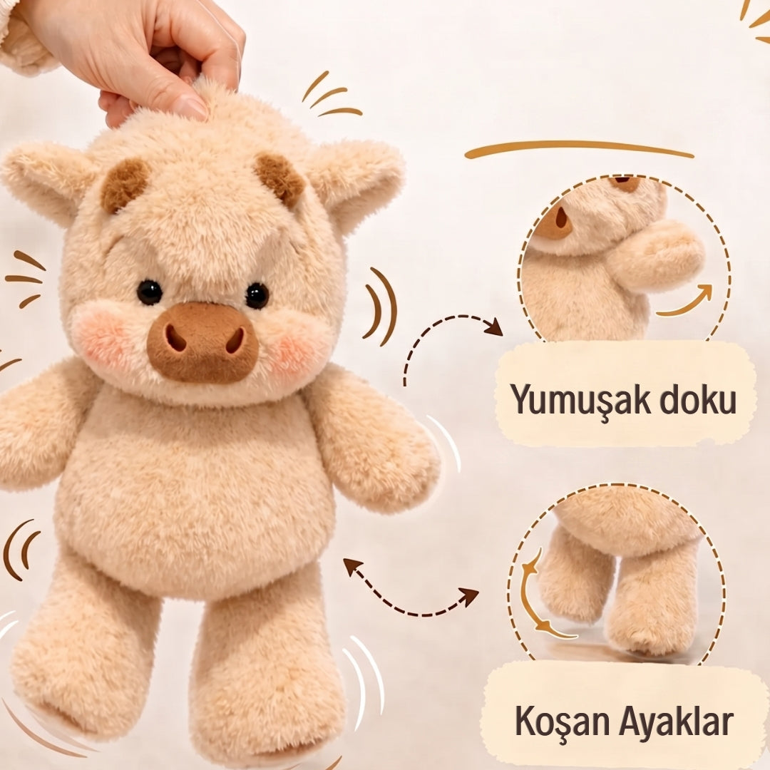 Poti Koşan Peluş İnek Oyuncak